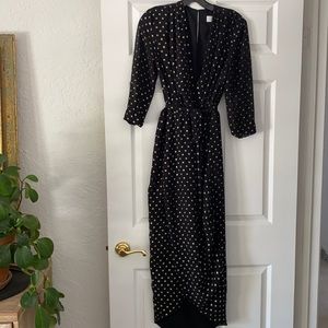 Amanda Uprichard Black/Silver Polka Dot MIDI -S